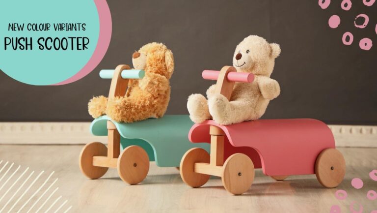 Ariro Toys Wooden rattle-Dumbbell with bell